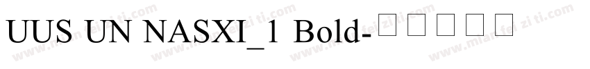 UUS UN NASXI_1 Bold字体转换